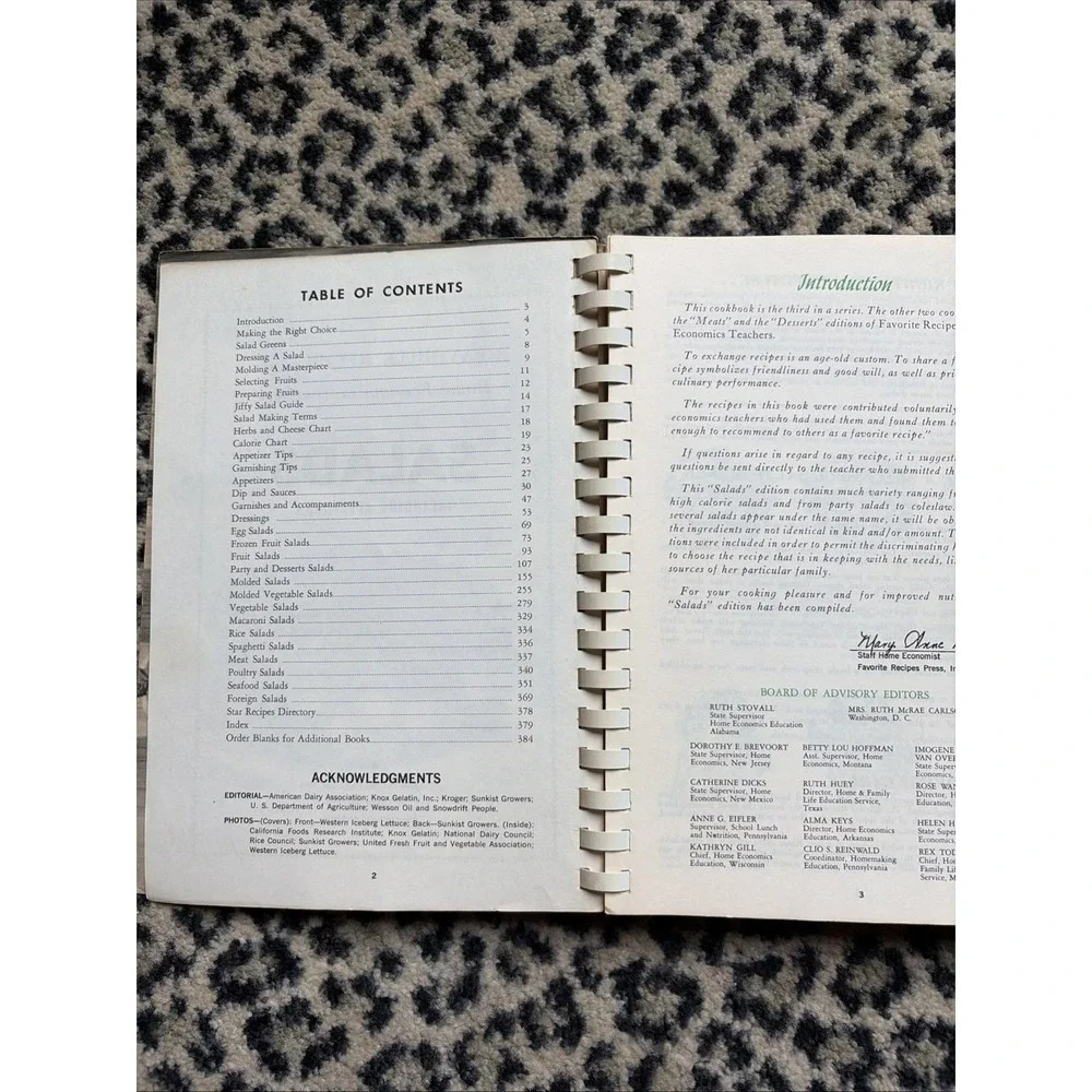 1964 Salads Appetizers Cookbook Favorite Recipes of Home Economics‎ Teachers VTG